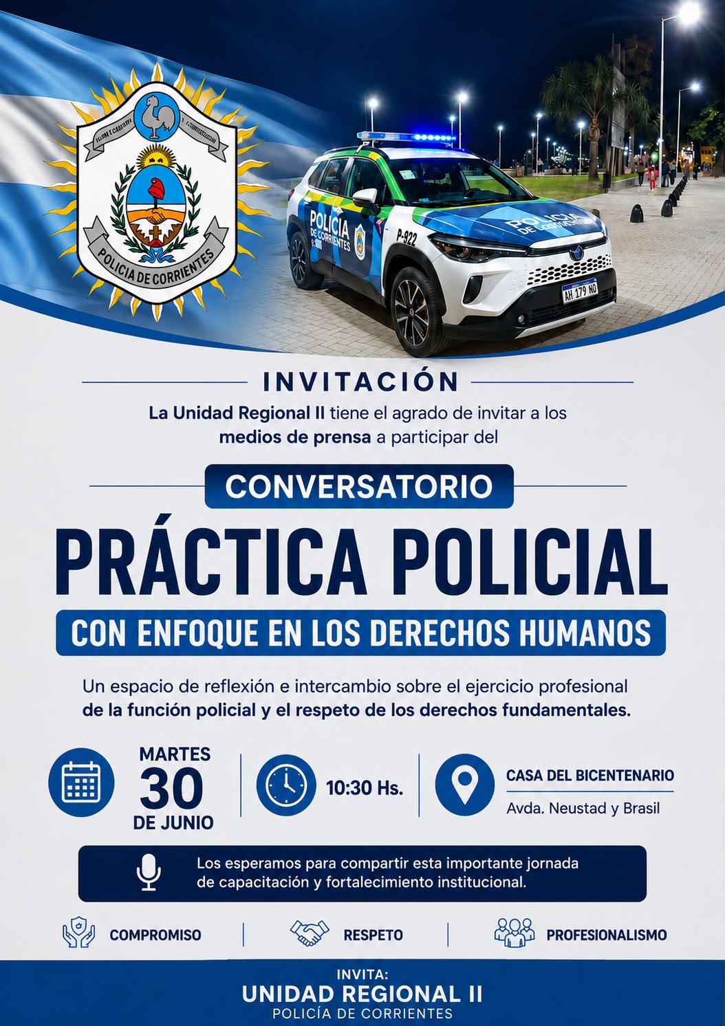 CONVERSATORIO PRÁCTICA POLICIAL CON ENFOQUE EN LOS DERECHOS HUMANOS